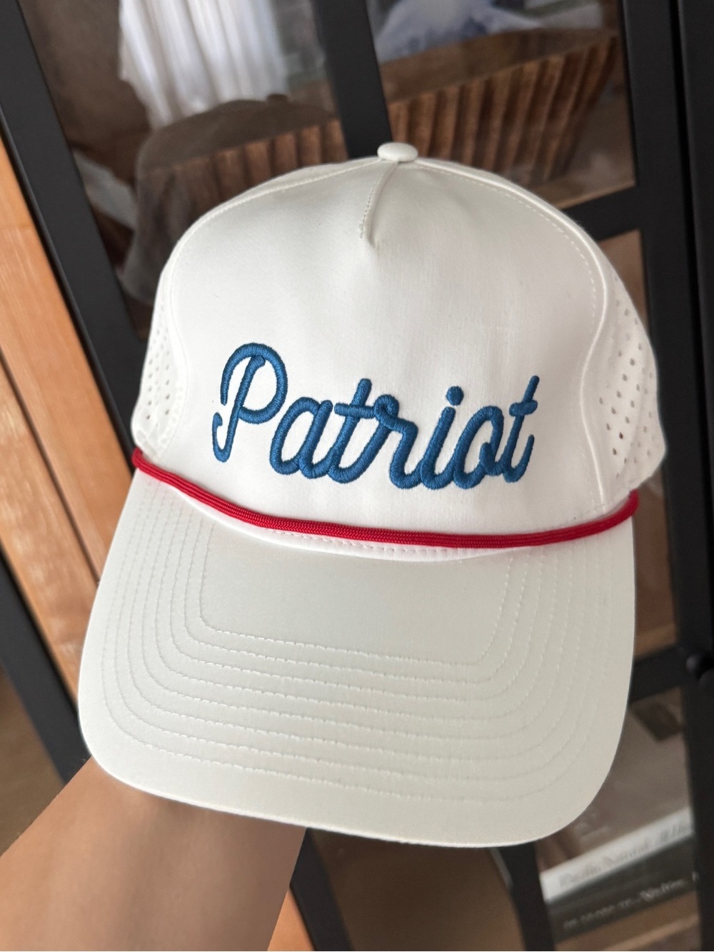 Patriot Hat Baseball Cap red white blue performance golf america adjustable